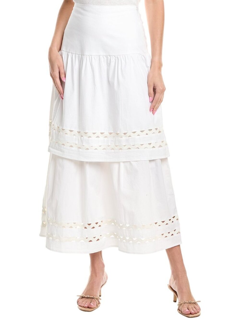 Like New Sail to Sable Ric-Rac Midi Skirt
